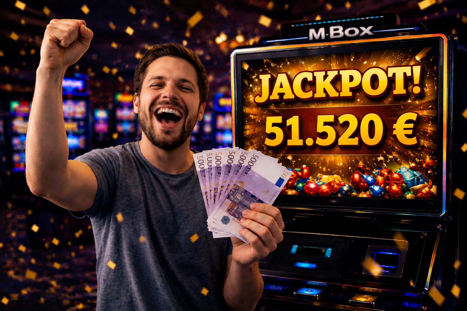 Glücklicher Gewinnmoment in der Spielbank Bremen über 51.520 Euro am 27.05.2026.